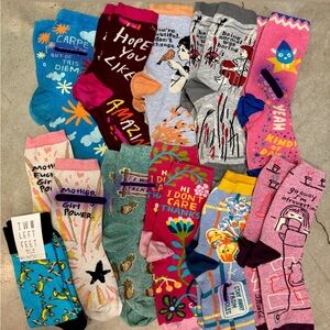 Blue Q Sarcastic Sock Collection funny joke main character energy